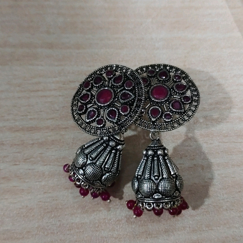 silver look alike earing
