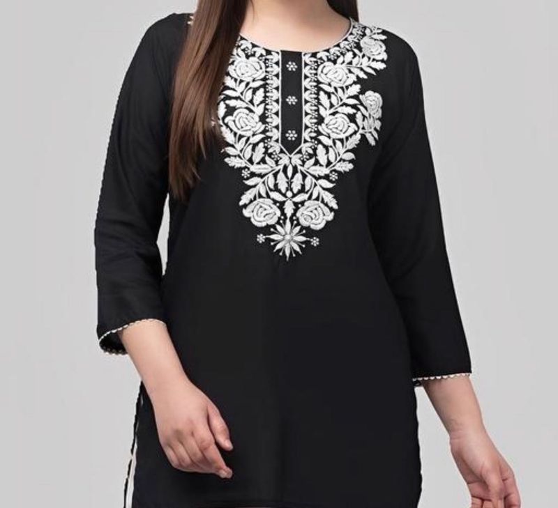 🖤 CLASSY BLACK &amp; WHITE FLORAL KURTA 🖤