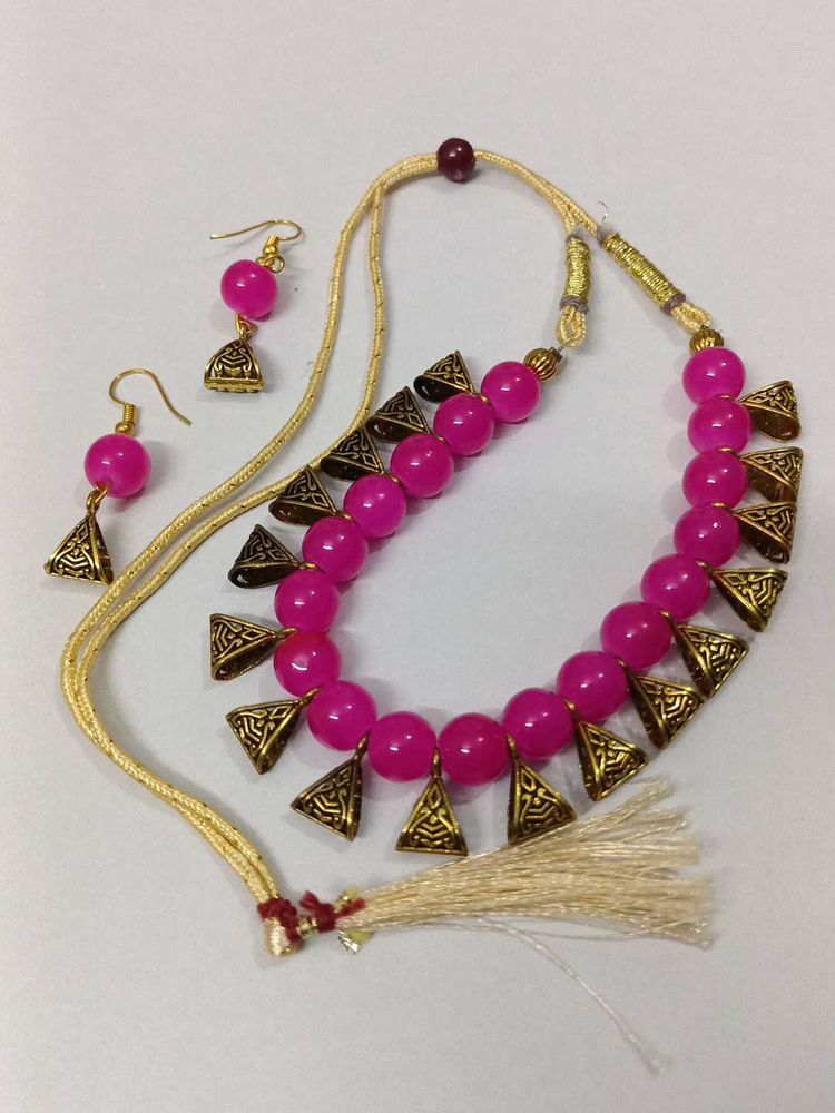 Boho Beaded Necklace &amp; Earring Set