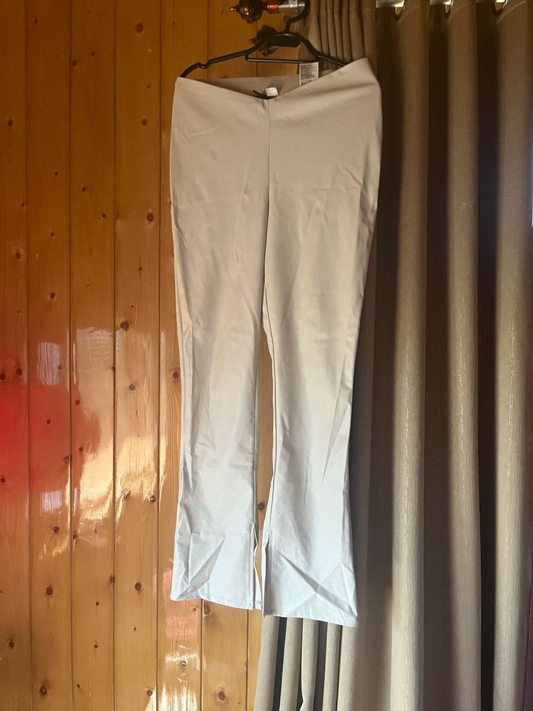 H&amp;M Faux Leather Bootcut Trousers