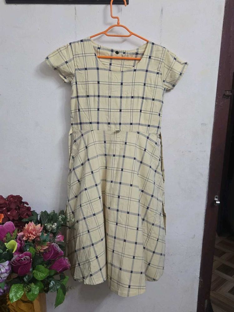 Yellow Checkered Dress