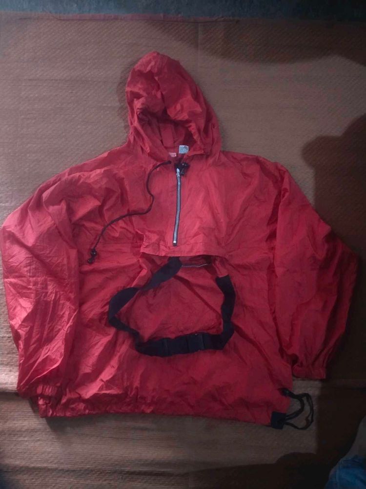 Red Anorak Hoodie