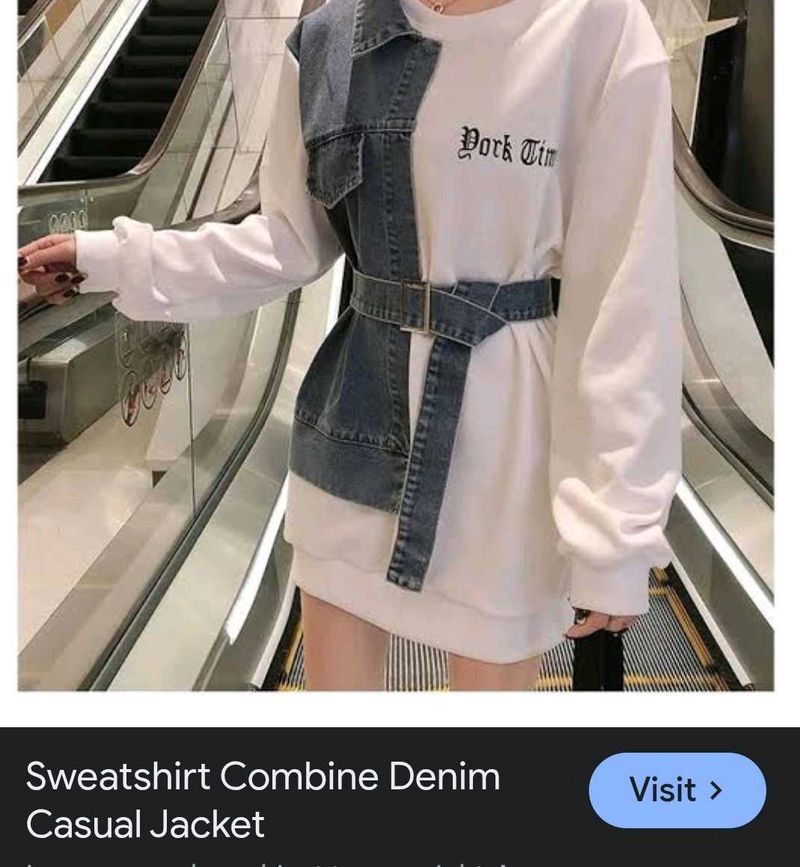 Denim and Tshirt combine outfit Size L