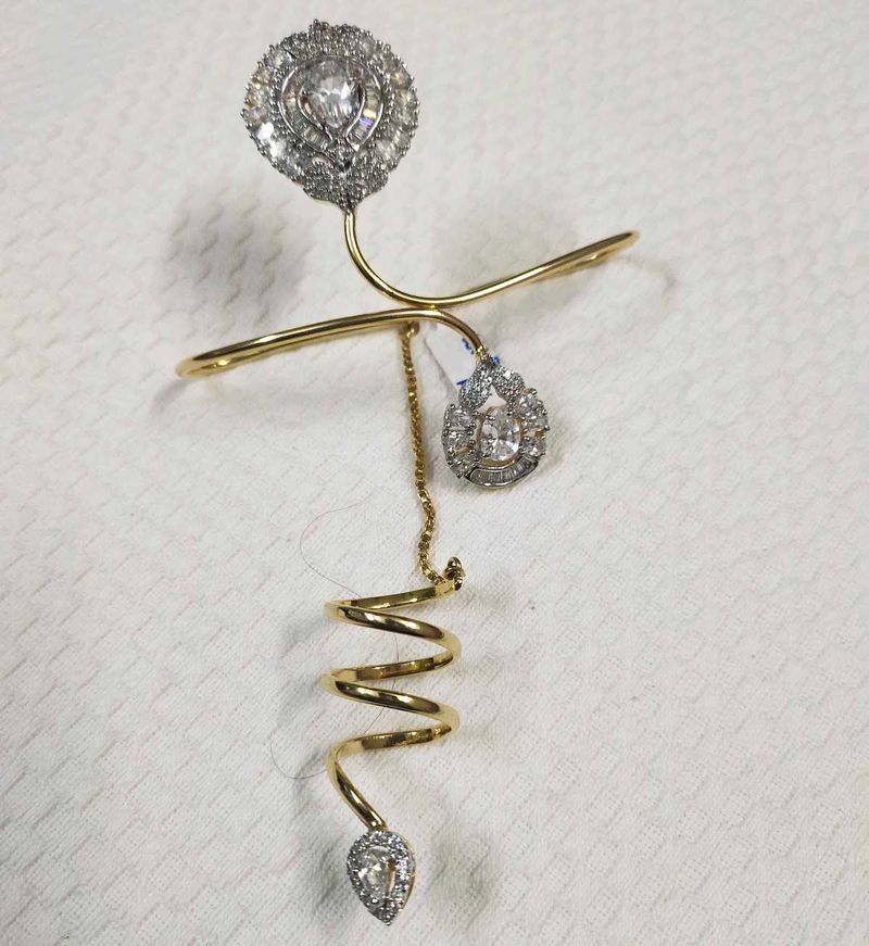 Gold Brass Bracelet Ring