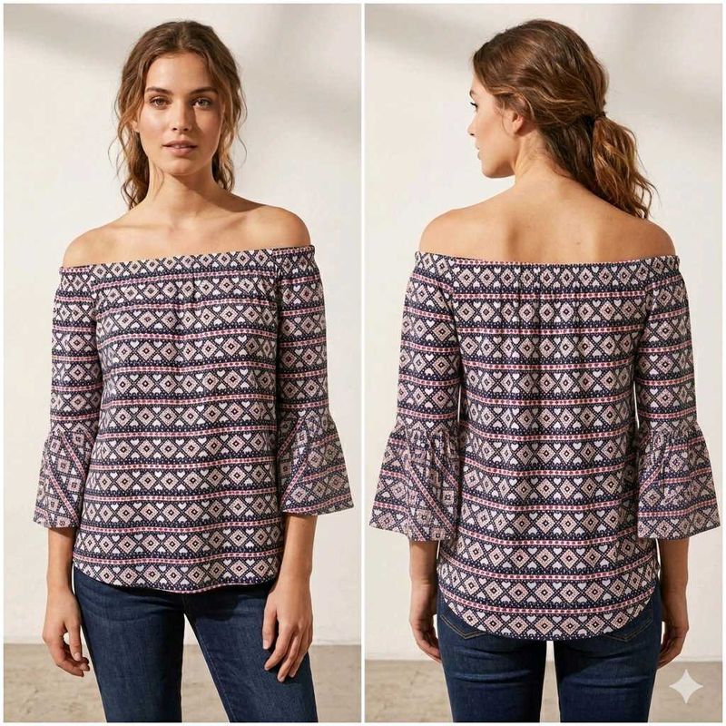 PRICE DROP🚨Boho Off-Shoulder Bell Sleeve Top