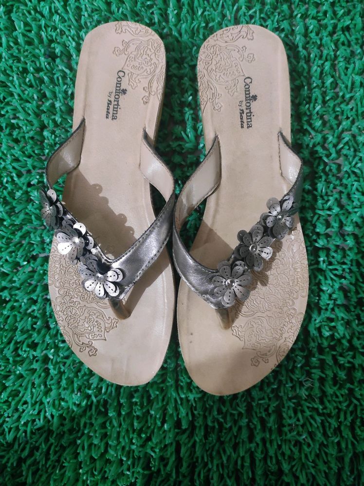 bata leather slipper