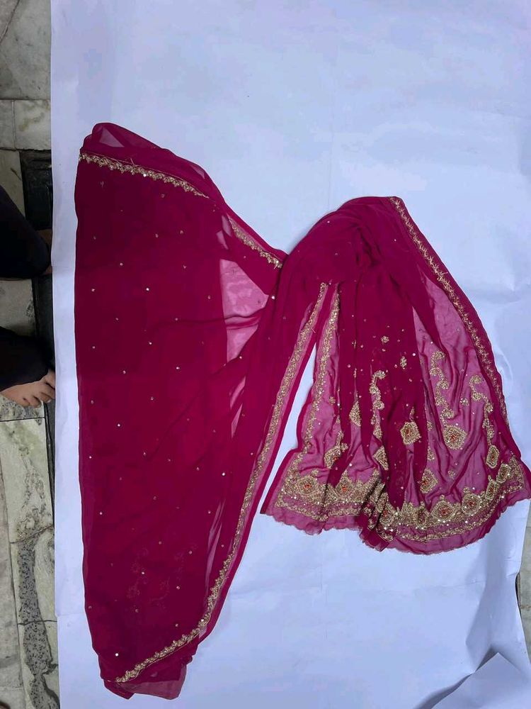 Beautiful pink Gulabi saree designer y2k vintage