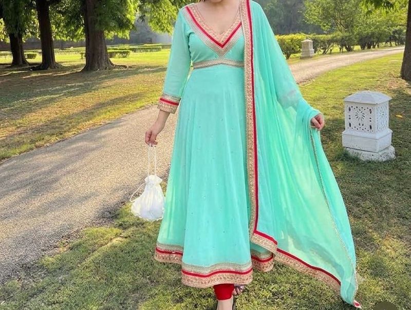 Elegant Teal Kurta Set with Dupatta