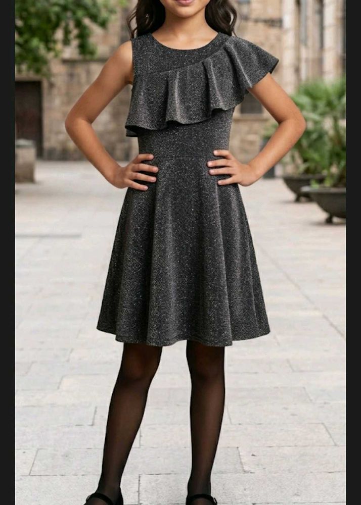Black shimmer party dress