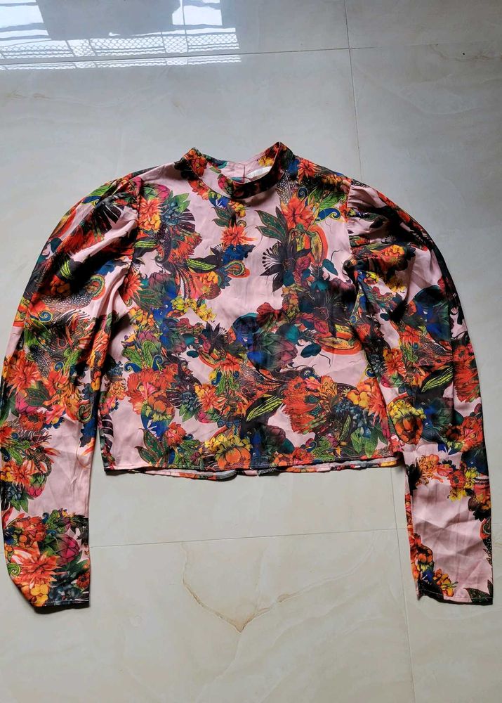 Floral Print Long Sleeve Top
