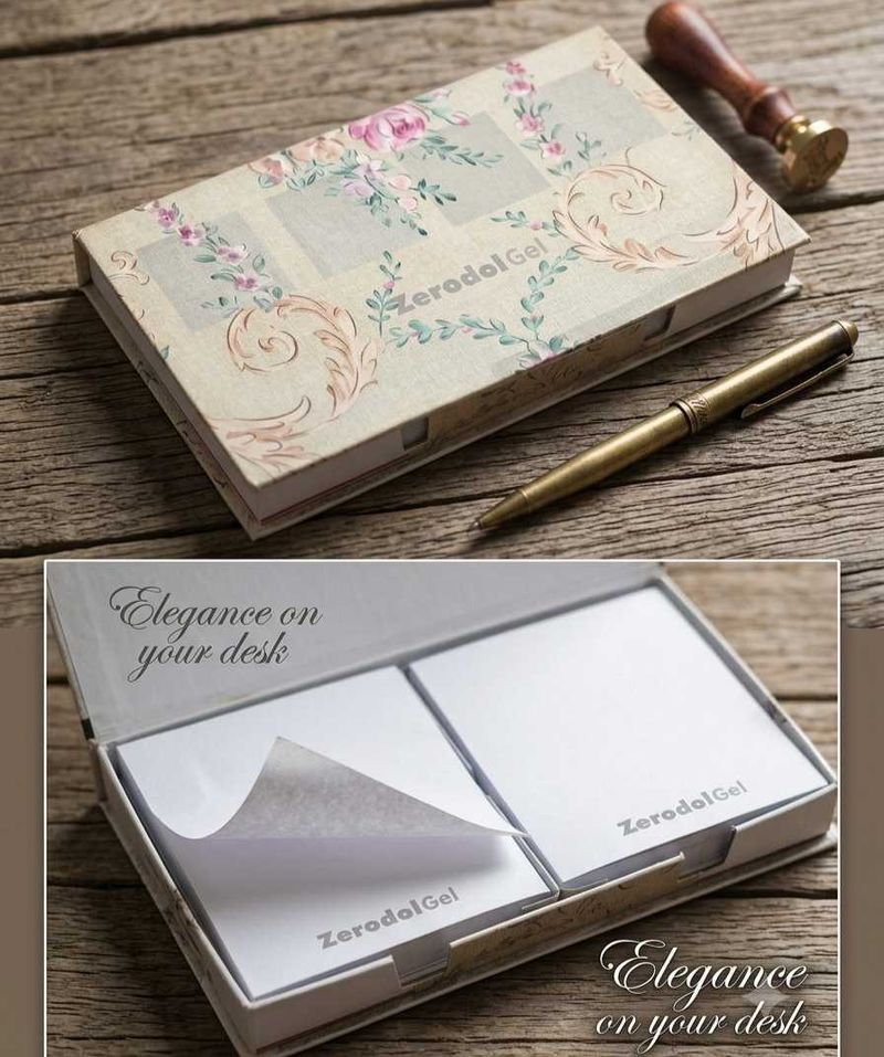 Elegant Floral Desk Memo Notepads