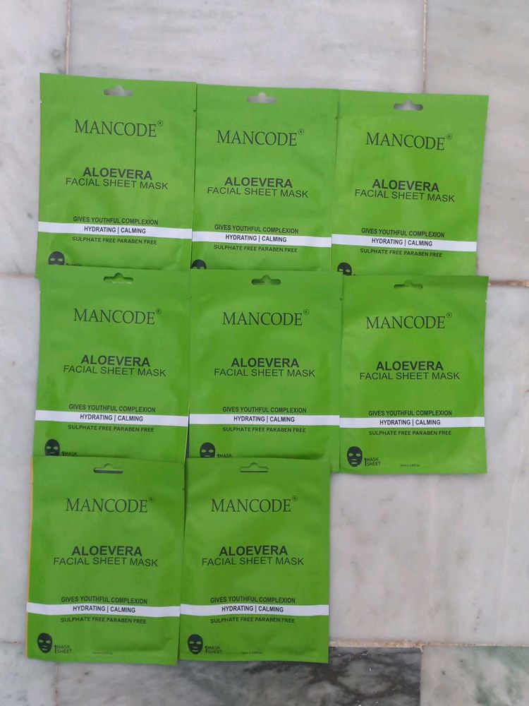 MANCODE Aloe Vera Sheet Masks 8