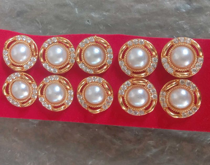 Elegant Pearl &amp; Diamond Stud Earrings per piece rs