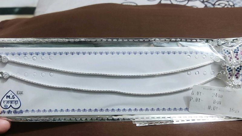 Silver Anklets Set - Beautiful Design
