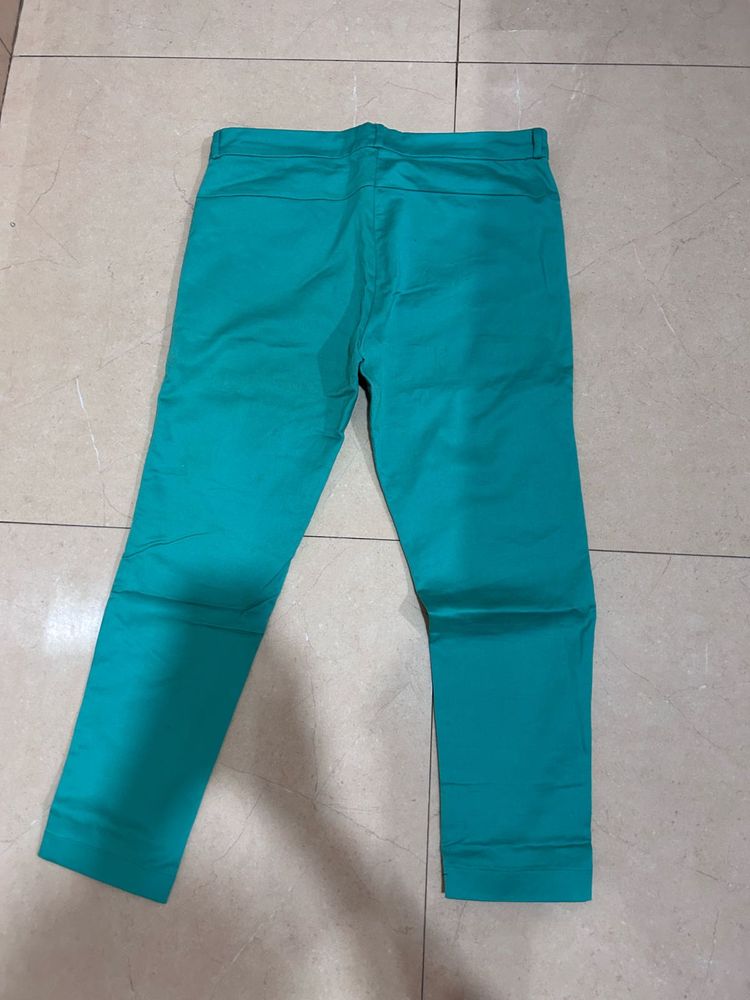 Teal Cropped Pants
