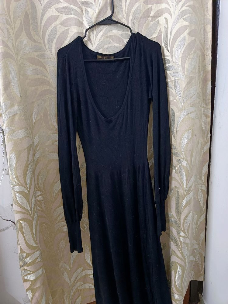 Dark Cosplay Gothic Ribbed Dress