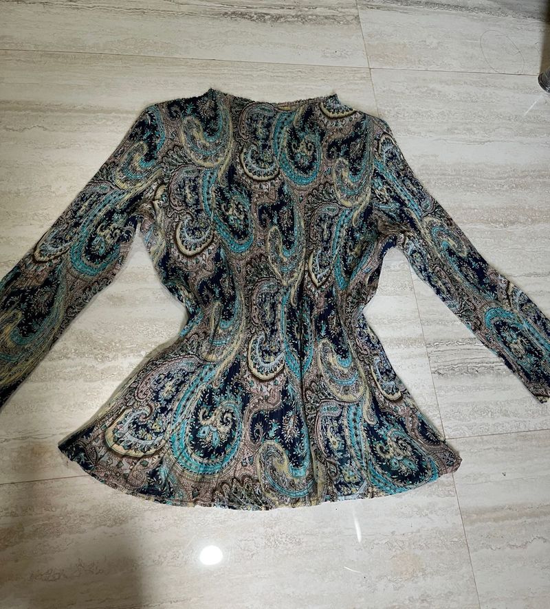 Paisley Print Flowy Top