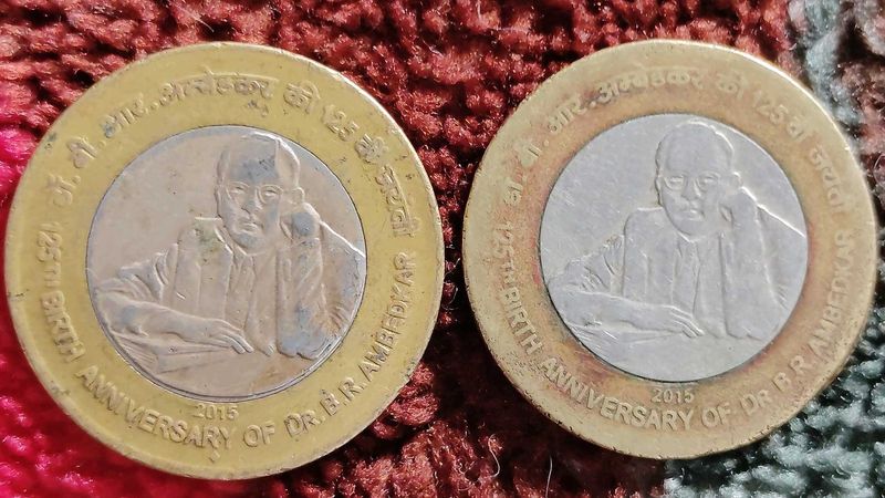 Rare Dr. B.R. Ambedkar 10 Rupee Coin 2 Pcs Set