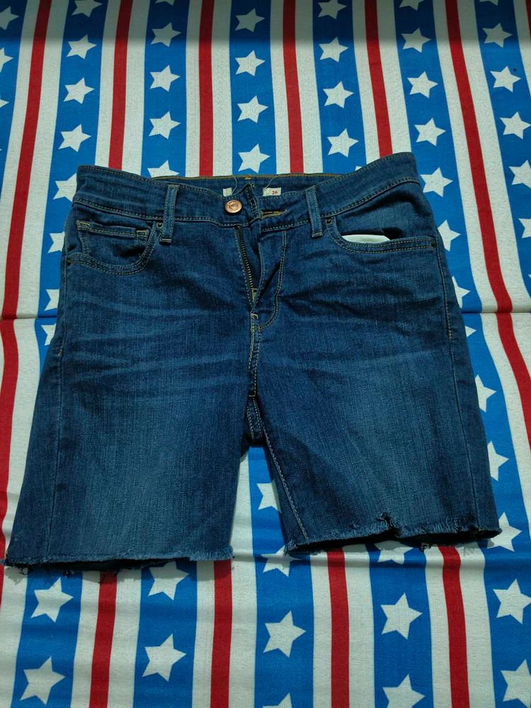 Blue Denim Shorts