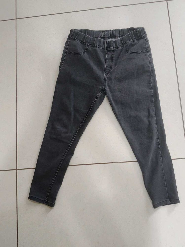 Gray Denim Jeggings