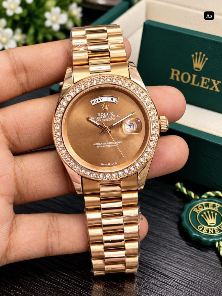 Rolex Watch with Diamond Bezel