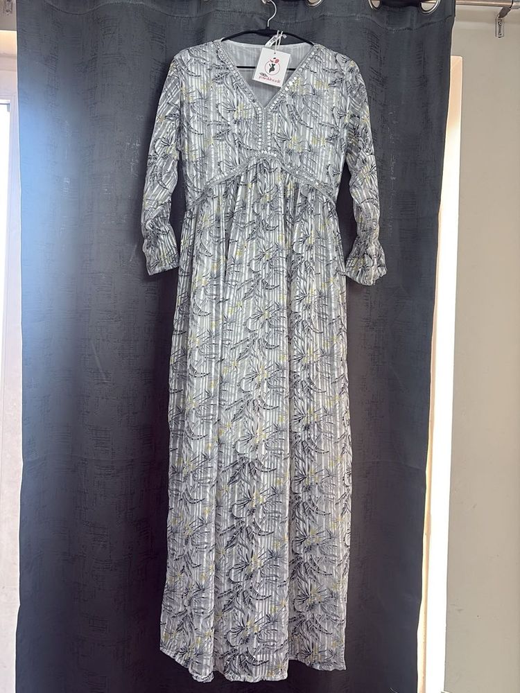 Elegant Floral Print Maxi Dress