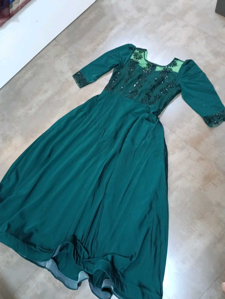 Elegant Green Ethnic Gown