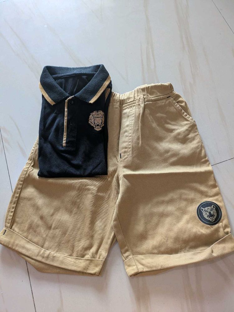 Stylish Polo Shirt &amp; Shorts Set