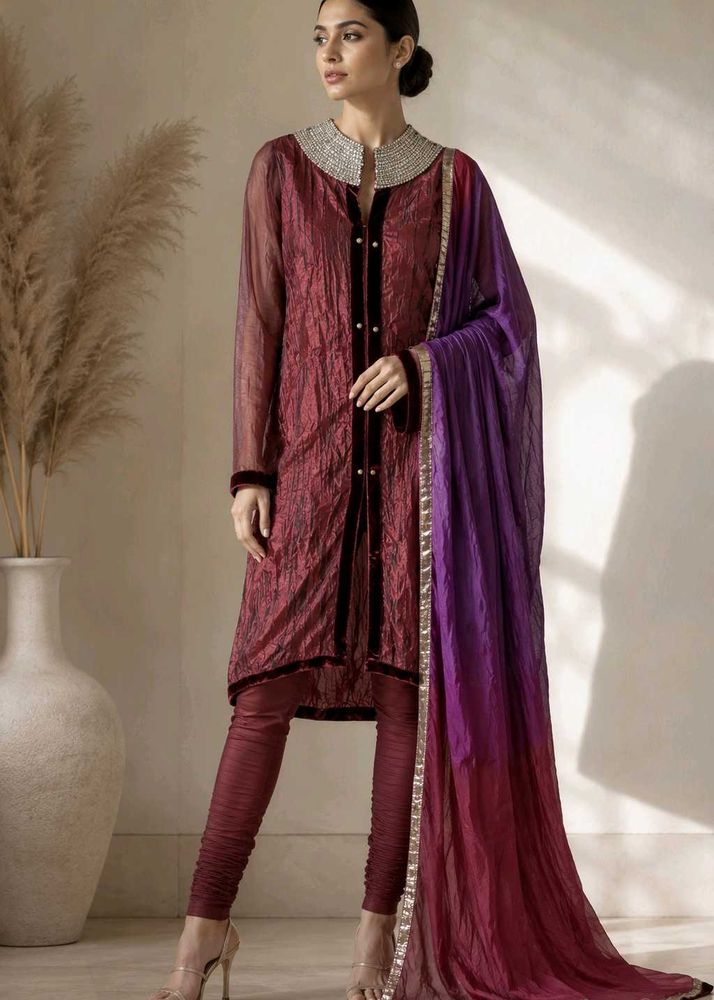 💎 Handcrafted Designer 3-Piece Churidar Set