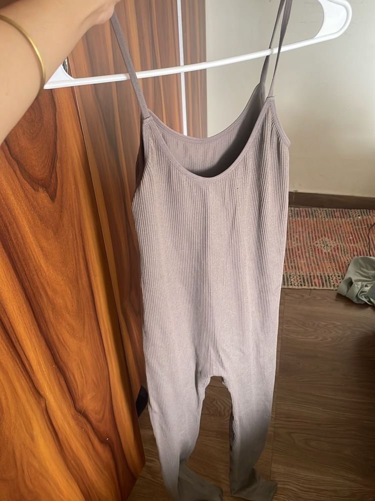 women tan jumpsuit