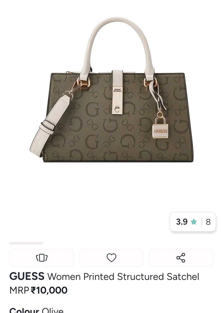 GUESS Women Printed Structured Satchel Bag