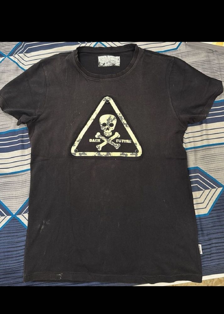 Jack &amp; jones Dark Future Skull T-Shirt