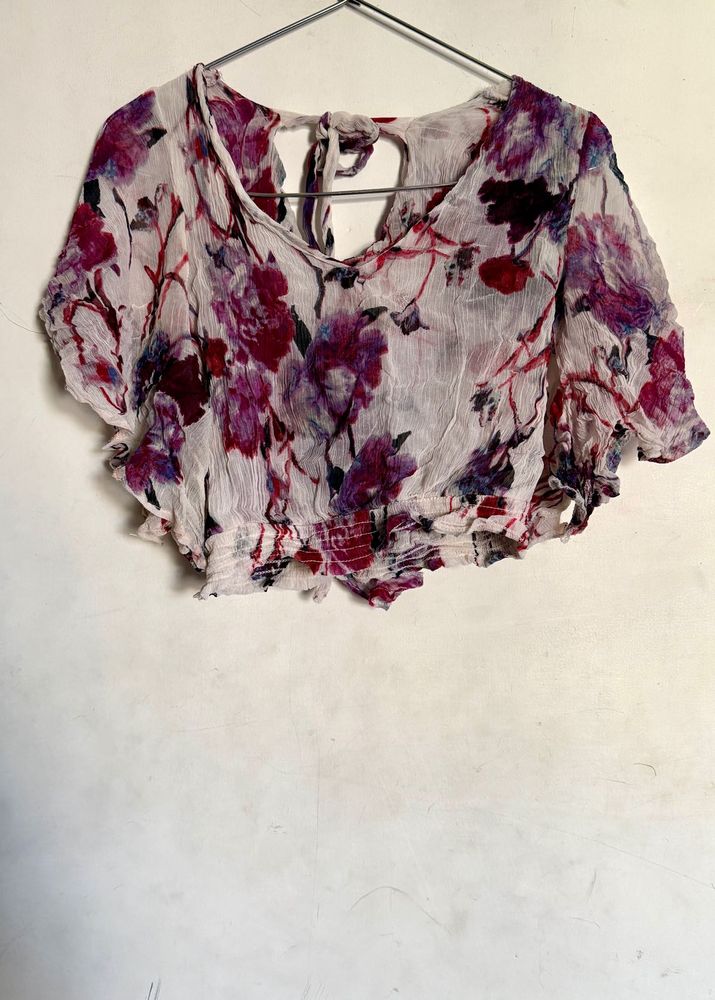 Bohemian Floral Print Blouse