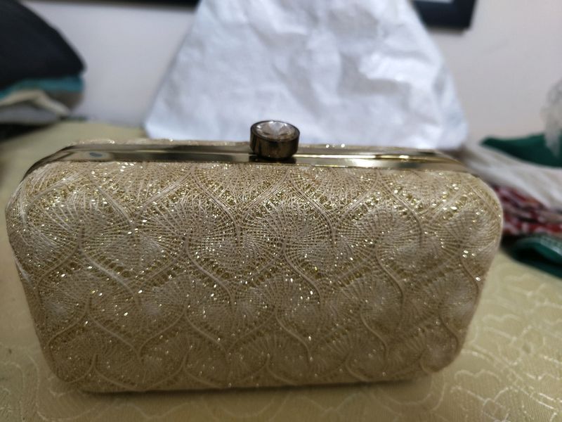 Gold Party Wear Clutch