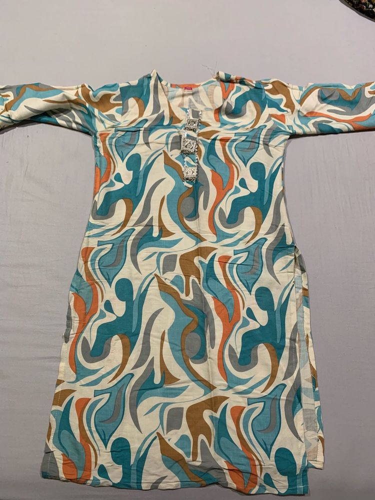 Boho Abstract Print Kurta