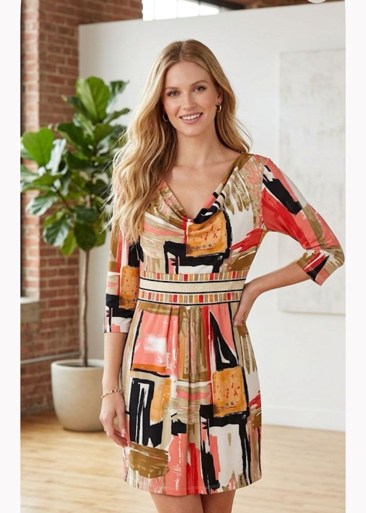 Beautiful Cowl Neck Mini Dress