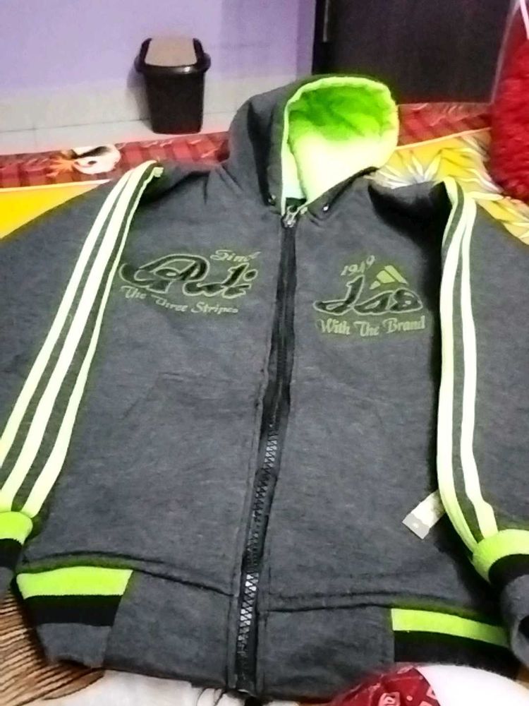 Stylish Zip-Up Hoodie with Neon Accents