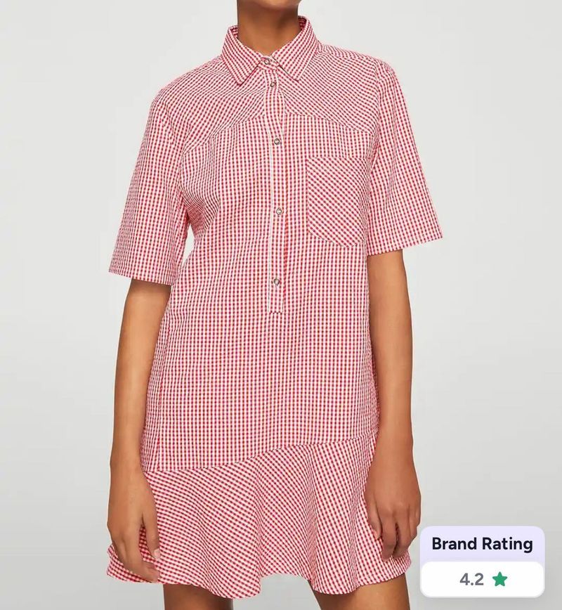 Red Gingham Mini Dress