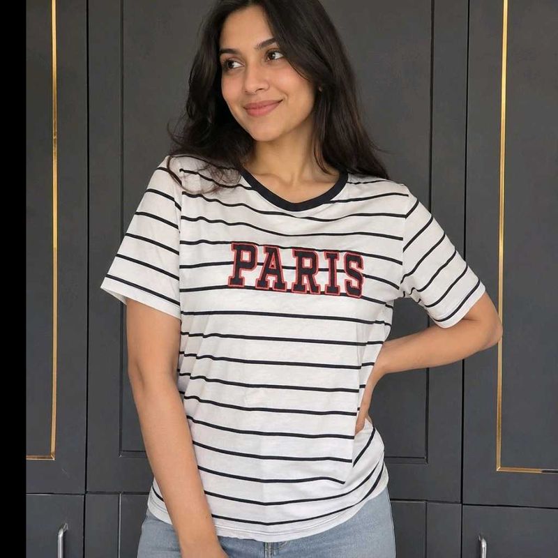 Striped "Paris" T-Shirt