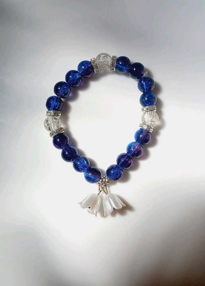 Dual Shade Purple And Dark Blue With Flower