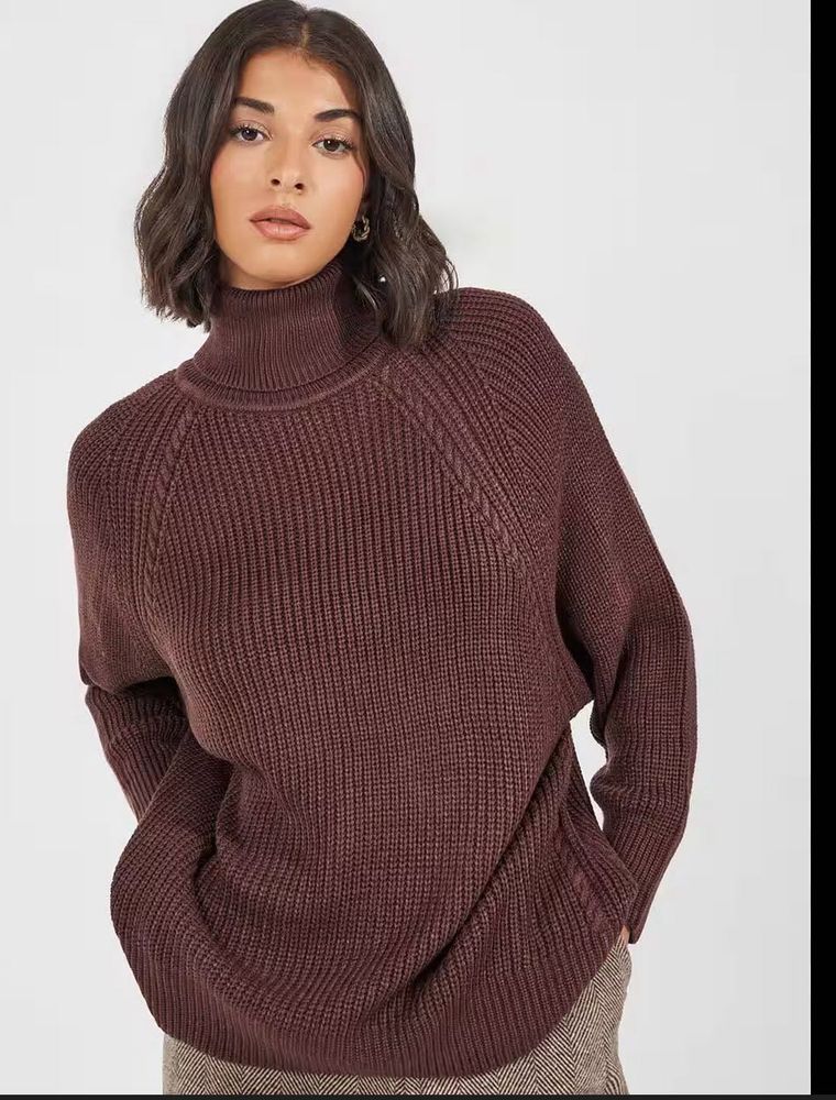 Chic Turtleneck Knit Sweater
