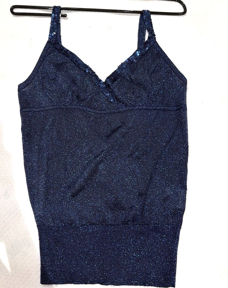 Sparkly Blue Camisole Top