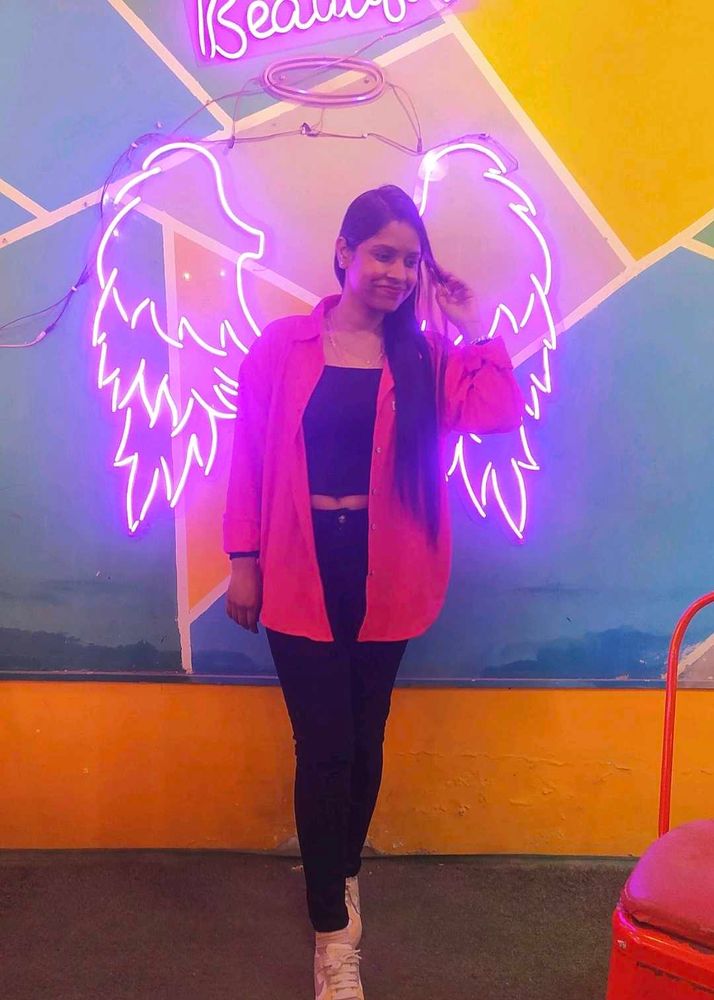 Stylish Pink Oversized Shirt