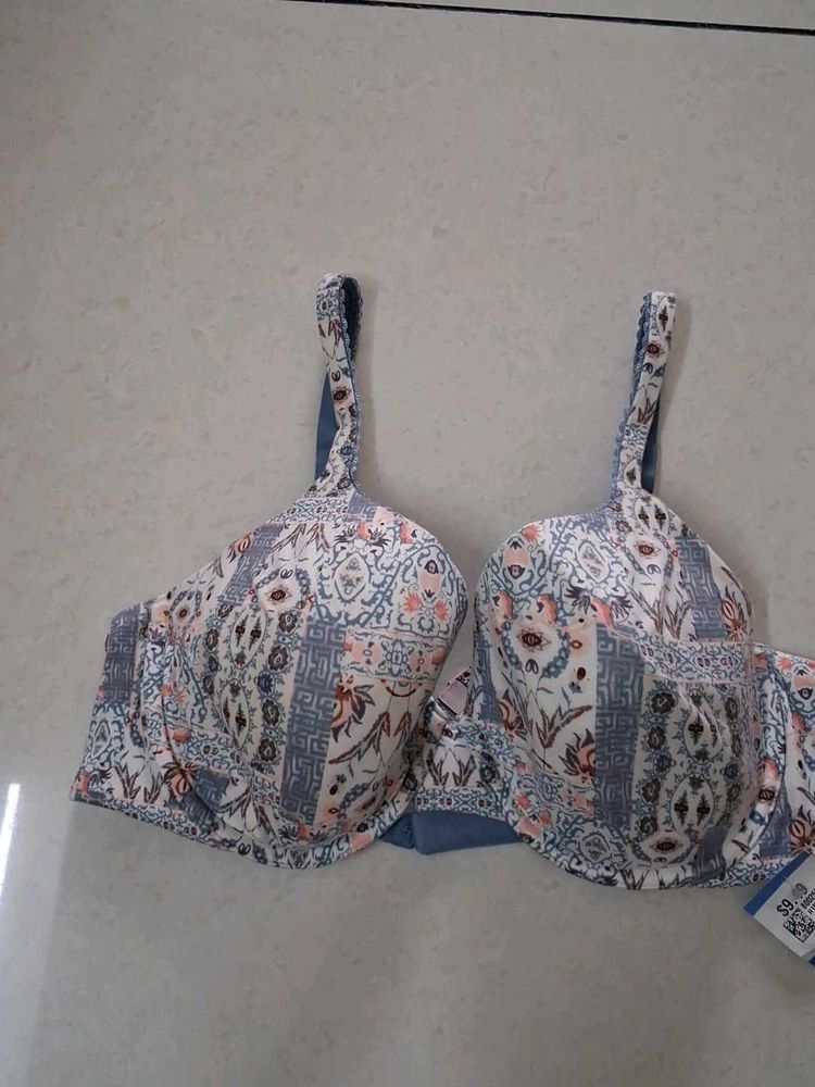 36D Boho Floral Print Bra