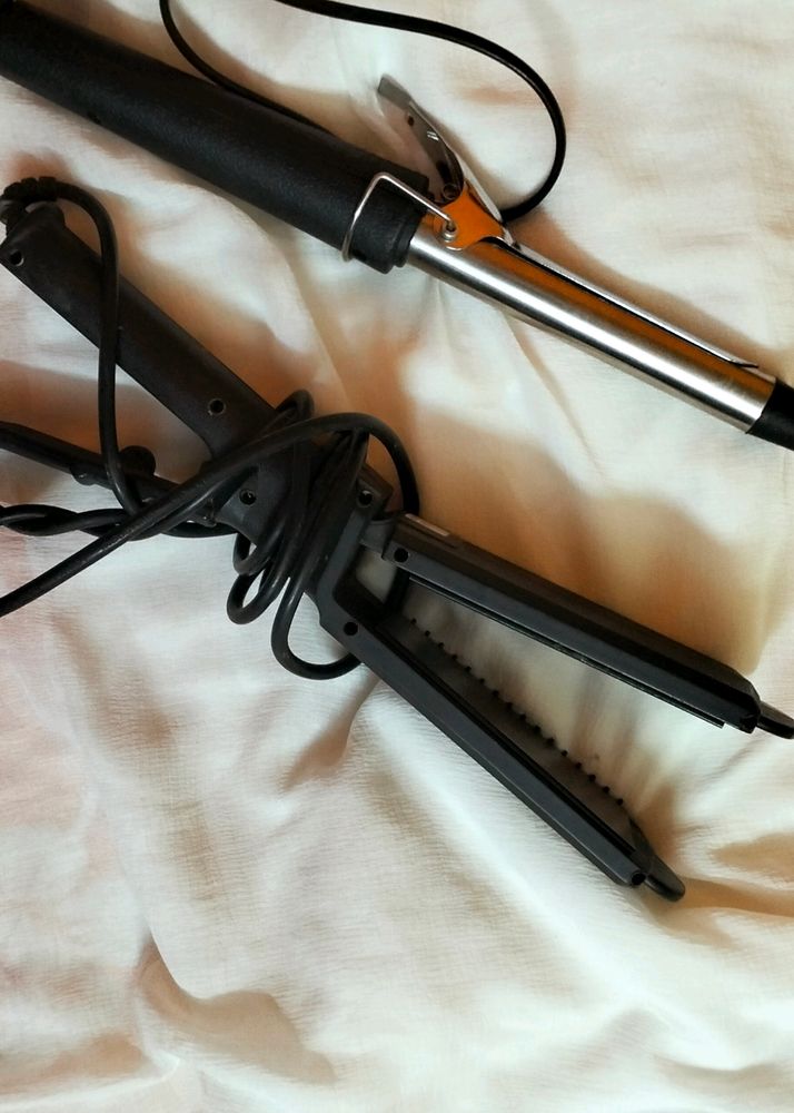 COMBO OF STRAIGHTENER AND CURLER 😍