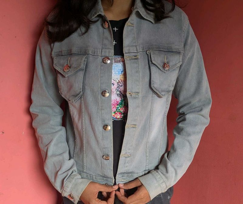 Stylish Grey Denim Jacket