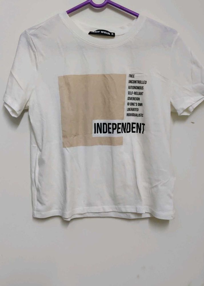 Be Independent White Tee