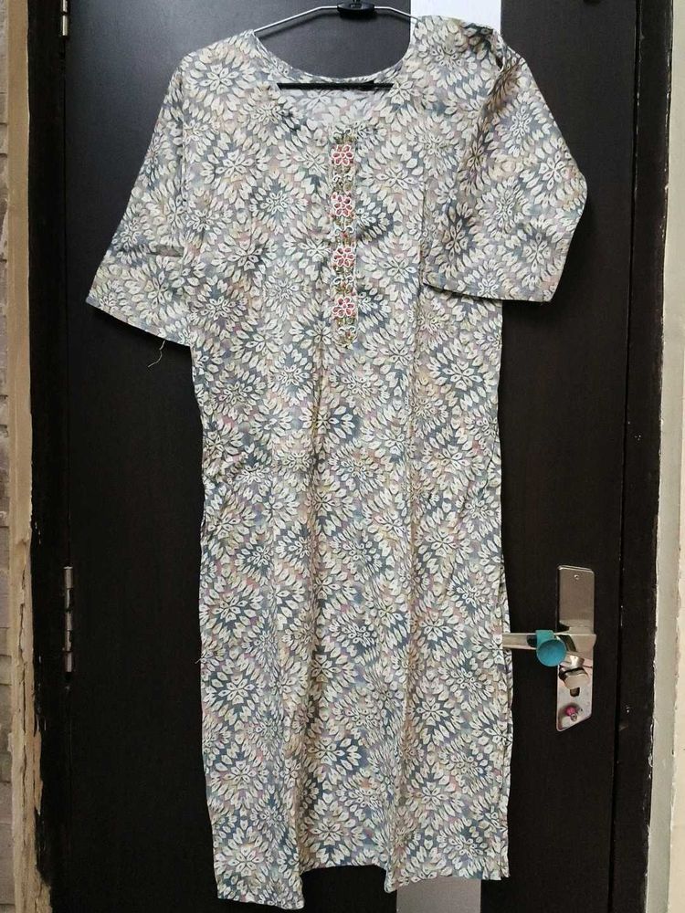 Designer Printed Cotton Kurta