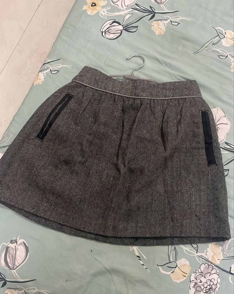 SHEIN Stylish Grey A-line Skirt