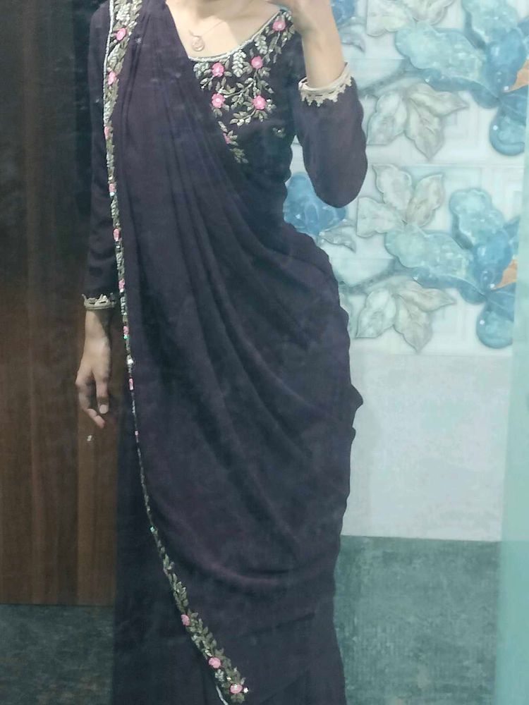 Elegant Embroidered Saree